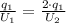 \frac{q_1}{U_1}= \frac{2\cdot q_1}{U_2}