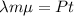 \lambda m \mu = Pt