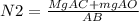 N2=\frac{MgAC+mgAO}{AB}