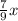 \frac{7}{9}x