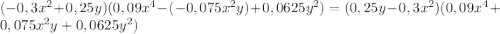 (-0,3x^{2}+0,25y)(0,09x^{4}-(-0,075x^{2}y)+0,0625y^{2})=(0,25y-0,3x^2)(0,09x^{4}+0,075x^{2}y+0,0625y^{2})