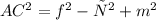 AC^2=f^2-с^2+m^2