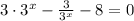 3\cdot{3^x}-\frac{3}{3^x}-8=0