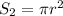 S_{2}=\pi r^2