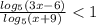 \frac{log_5(3x-6)}{log_5(x+9)}<1