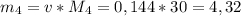 m_{4}=v*M_{4}=0,144*30=4,32