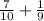  \frac{7}{10} + \frac{1}{9}