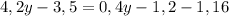 4,2y-3,5=0,4y-1,2-1,16