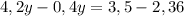 4,2y-0,4y=3,5-2,36