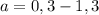 a=0,3-1,3