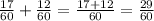 \frac{17}{60}+\frac{12}{60}=\frac{17+12}{60}=\frac{29}{60}