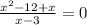 \frac{x^{2}-12+x}{x-3}=0