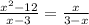 \frac{x^{2}-12}{x-3}=\frac{x}{3-x}