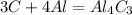 3C+4Al=Al_{4}C_{3}