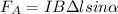 F_{A}=IB\Delta lsin\alpha