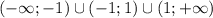 (-\infty;-1)\cup(-1;1)\cup(1;+\infty)