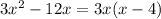 3x^2-12x=3x(x-4)