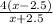 \frac{4(x-2.5)}{x+2.5}