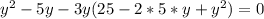 y^2-5y-3y(25-2*5*y+y^2)=0