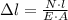 \Delta l= \frac{N\cdot l}{E\cdot A}