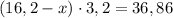 (16,2-x)\cdot3,2=36,86