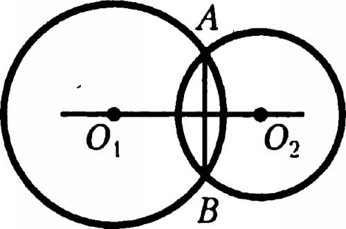 Докажите,что если две окружности имеют общую хорду, то прямая, проходящая через центры этих окружнос