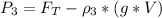 P_{3}=F_{T}-\rho_{3}*(g*V)