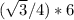 (\sqrt{3}/4)*6 