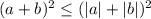 (a+b)^2 \leq (|a| + |b|)^2