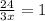 \frac{24}{3x}=1