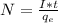 N=\frac{I*t}{q_{e} } 