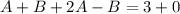 A+B+2A-B=3+0