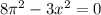 8{\pi}^2-3x^{2}=0