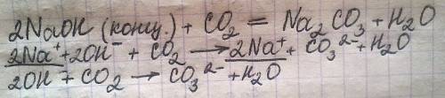 2naoh(конц.) + co2 = na2co3 + h2o записать в молекулярном виде