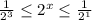 \frac{1}{2^3}\leq 2^x\leq\frac{1}{2^1}