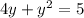 4y+y^{2}=5