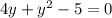 4y+y^{2}-5=0