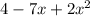 4-7x+2x^{2}