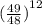 {(\frac{49}{48})}^{12}