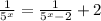  \frac{1}{5^x} = \frac{1}{5^x-2} +2