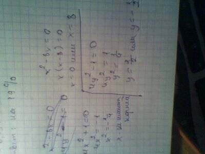 Xв квадрате-8x=0 4y в квадрате-1=0 4x в квадрате+1=0