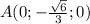 A(0;-\frac{\sqrt{6}}{3};0)