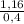 \frac{1,16}{0,4}