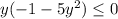 y(-1-5y^2)\leq0\\