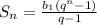 S_{n}=\frac{b_{1}(q^{n}-1)}{q-1}