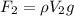 F_{2}=\rho V_{2}g