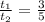 \frac{t_1}{t_2}=\frac{3}{5}