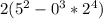 2(5^{2} - 0^{3}*2^{4})