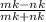 \frac{mk-nk}{mk+nk}