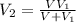 V_2=\frac{VV_1}{V+V_1}